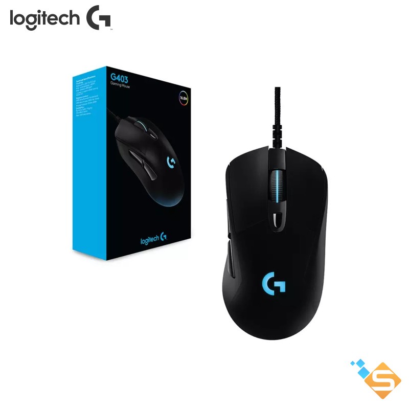 Chuột Chơi Game Có Dây Logitech G403 HERO - 16.000 DPI, Chiếu sáng RGB - Bảo Hành Chính Hãng 2 Năm