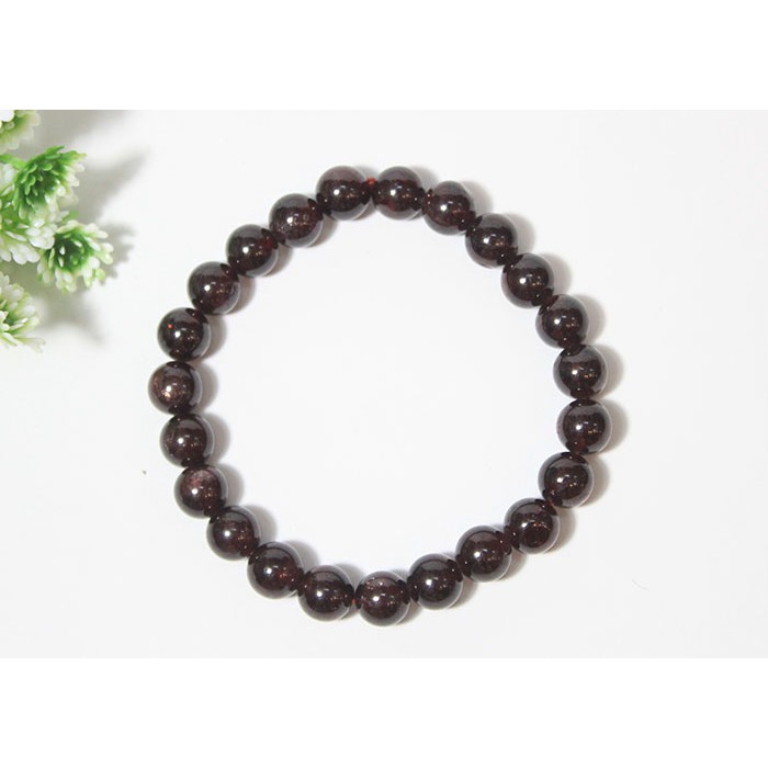 Vòng tay phong thủy đá thạch ngọc lựu Garnet 6ly - 23hạt