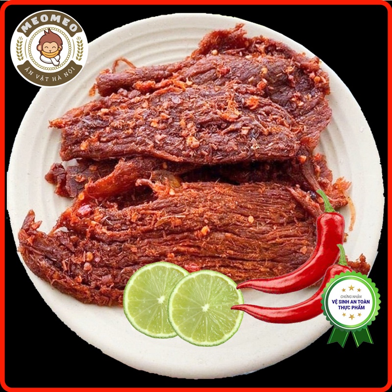 Khô bò miếng, thịt bò khô 300g loại ngon, bò khô miếng chuẩn vị MEOMEO đồ ăn vặt Hà Nội, tốt cho sức khỏe, ít béo | BigBuy360 - bigbuy360.vn