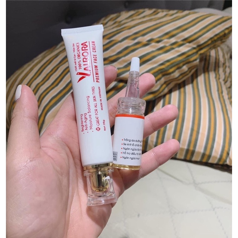 Combo Serum + Kem face gạo sâm Vaurora