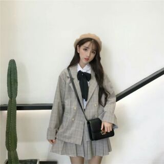 [ORDER] SET VÁY ÁO KẺ CARO ( có video)