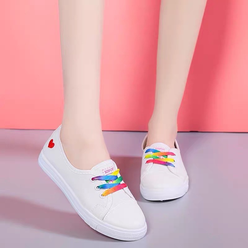 Giày lười nữ cột dây dáng sục thon chân