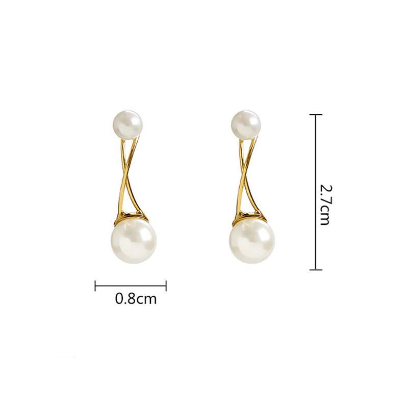 Đôi Bông Tai Sợi Dài Hình Thánh Giá Đính Ngọc Trai Thời Trang Hàn Quốc Sành Điệu 9837472457