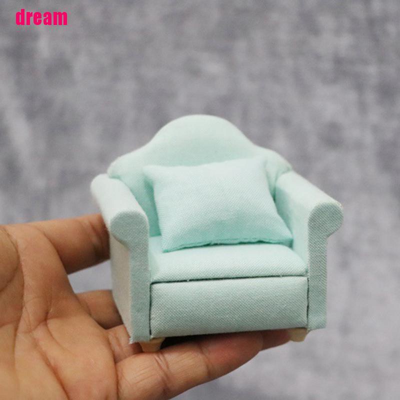 Mô Hình Ghế sofa mini Mềm Mại Tỉ Lệ 1: 12 Trang Trí Nhà Búp Bê