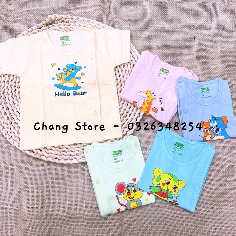 [GIÁ CỰC SỐC] Áo Tay Ngắn/ Tay Dài Bossini 4 Màu Cho Bé Sơ Sinh Đến 8Kg