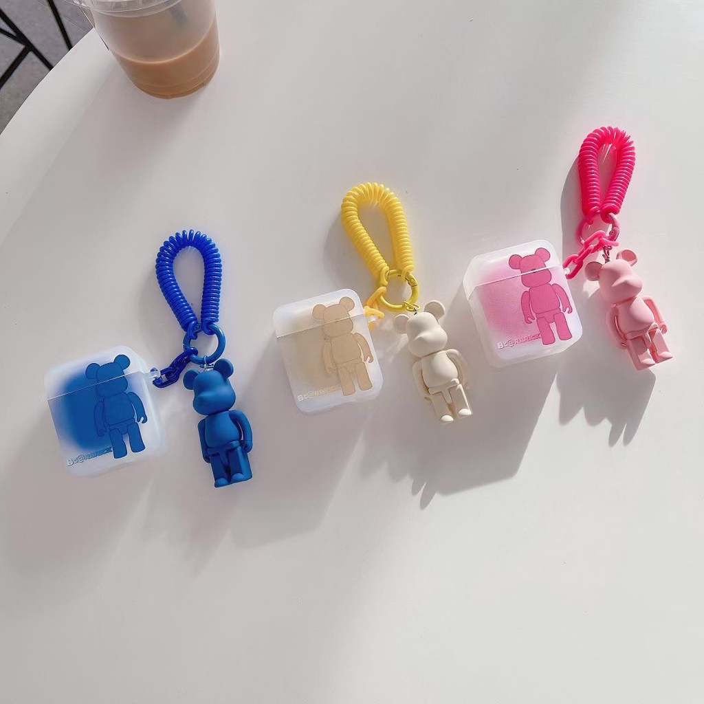Vỏ Bảo Vệ Hộp Sạc Tai Nghe Bluetooth airpods 1 2 3 pro Bằng tpu Mềm Hình Gấu Dễ Thương