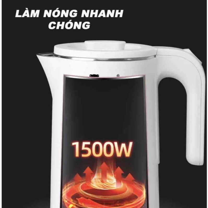Ấm Siêu Tốc INOX 3 Lớp SUTAI - 2.3L - chất liệu Inox 304, sôi nhanh T2 [Bảo Hành 3 Tháng] | BigBuy360 - bigbuy360.vn