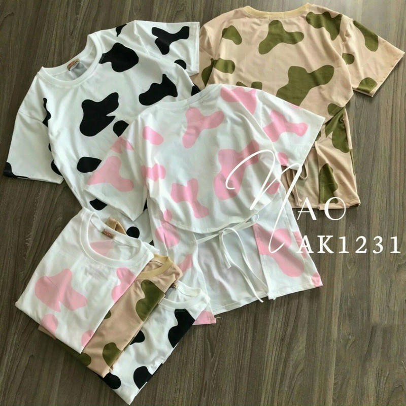 Áo thun Bò sữa hở lưng❤ Ảnh thật do shop mình chụp ạ.