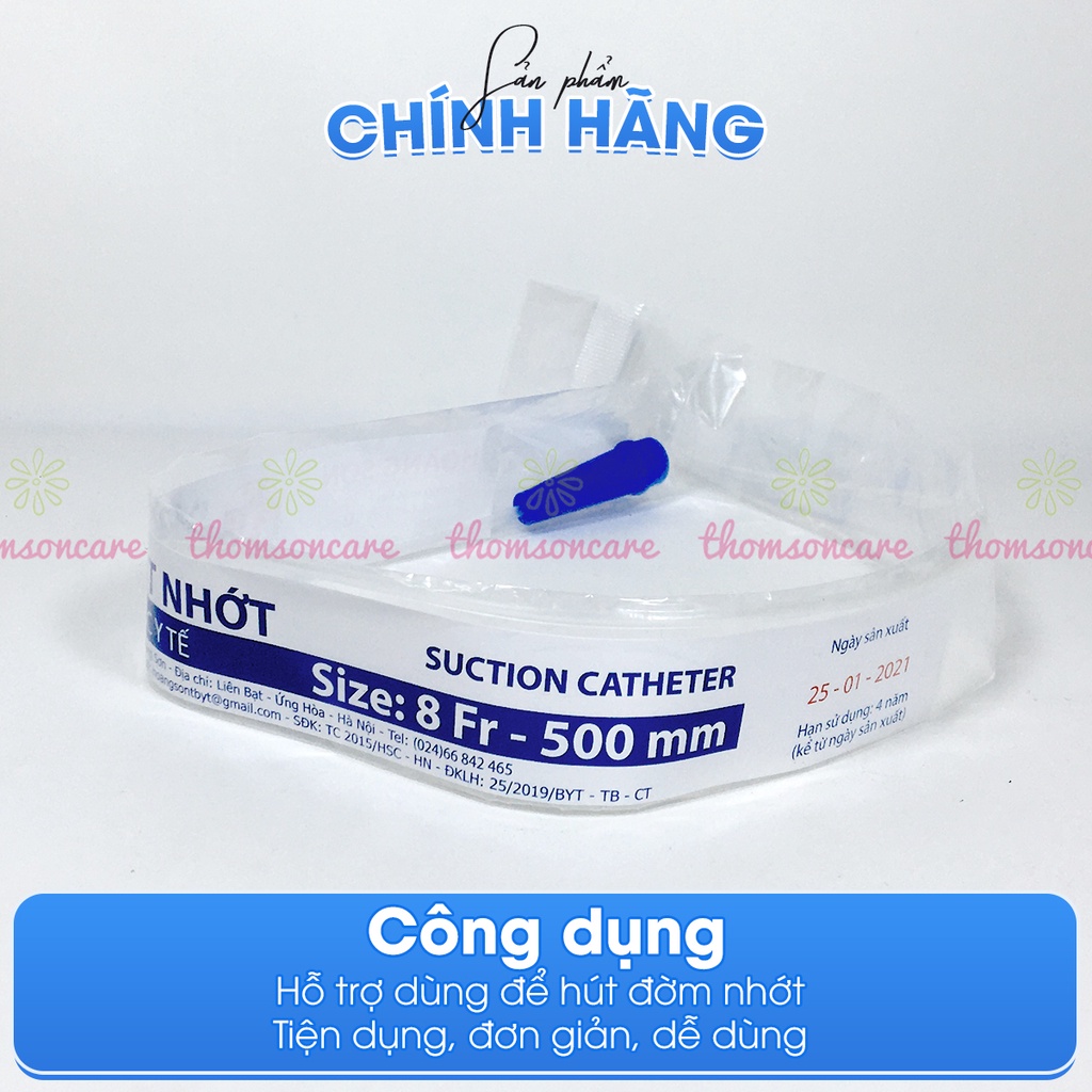 Dây hút nhớt - ống hút đàm dịch y tế - Túi 1 dây tiệt trùng