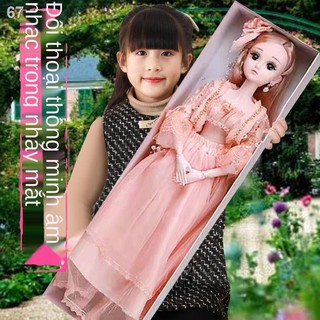 60 cm Búp bê Barbie siêu lớn biết nói đồ chơi trẻ em ăn mặc bộ quà tặng sinh nhật cô gái công chúaK
