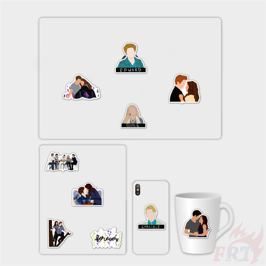 ❉ Miếng Dán Phim The Twilight Saga - The Love of Vampire &amp; Human ❉ Bộ 50 Miếng Dán Sticker Họa Tiết Doodle Thời Trang