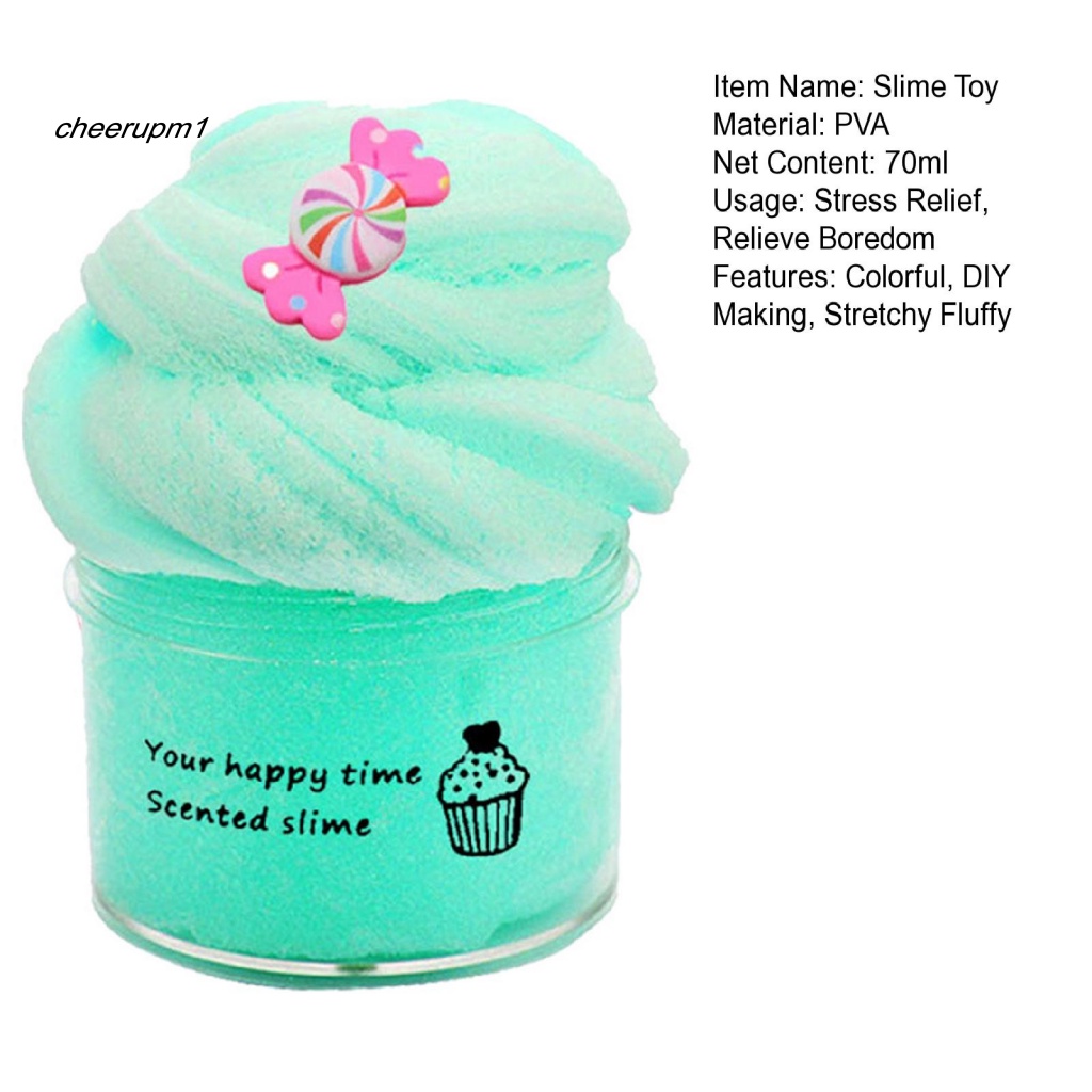 Slime Dẻo Ma Thuật Trộn Hạt Hình Đám Mây 70ml Mềm Mại Vui Nhộn Cho Bé