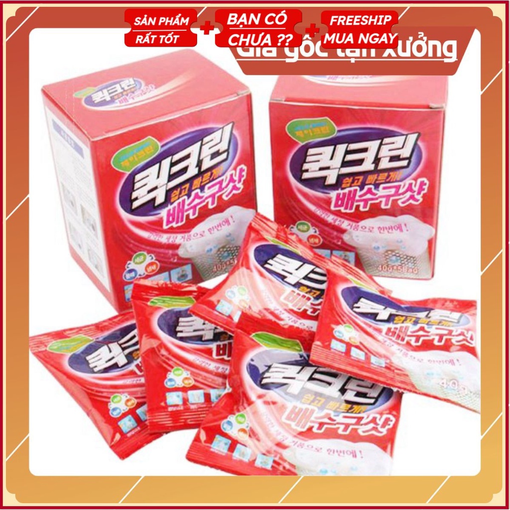 Sẵn hàng combo 10 hộp 5 gói thông tắc đường ống .