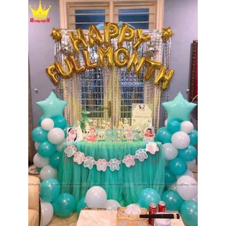 combo trang trí đầy tháng happy fullmonth