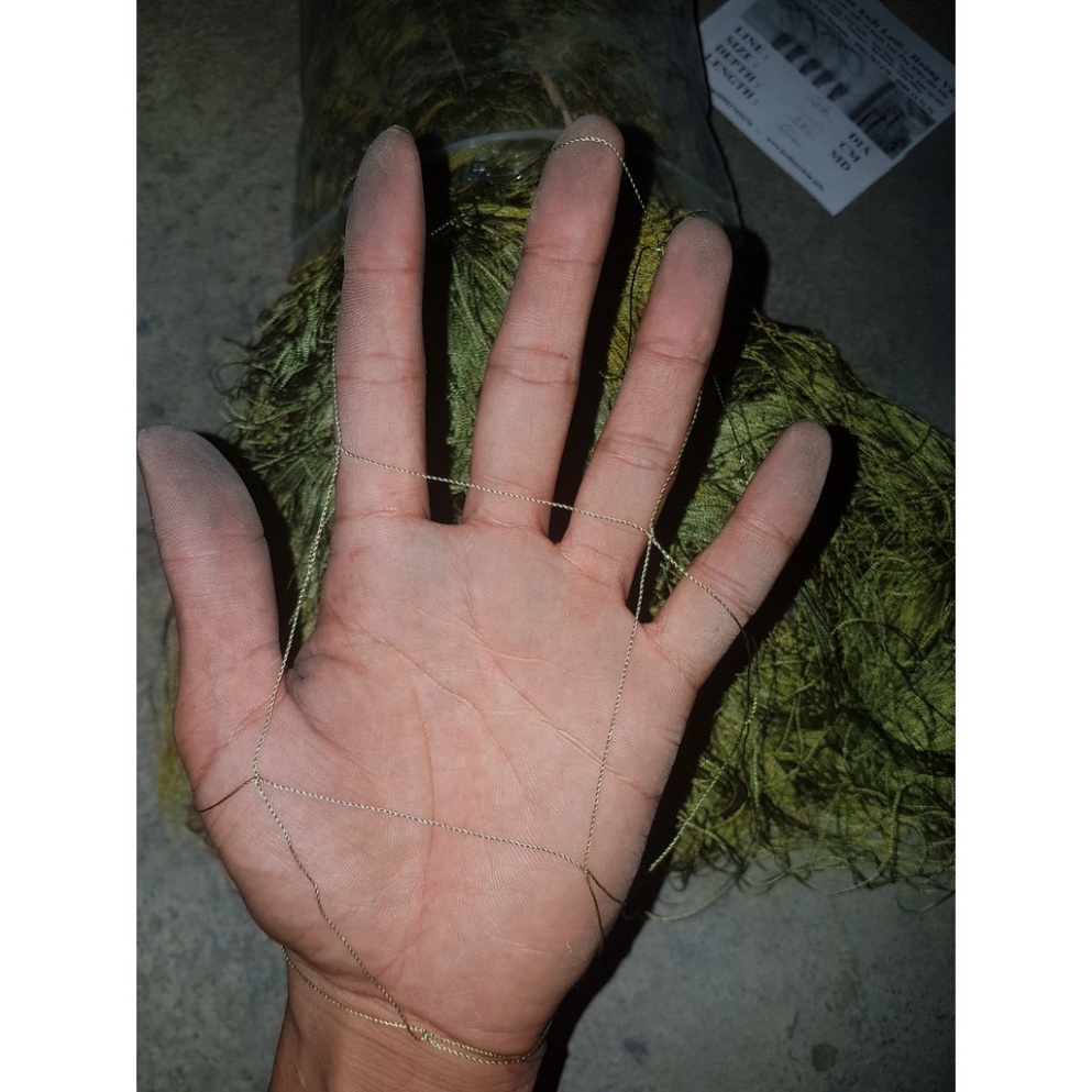 50m Lưới bẫy gà rừng , cao 4m lưới dù thái màu đen tàn hình , viền cước bấm chì đã làm hoàn chỉnh - siêu giảm giá