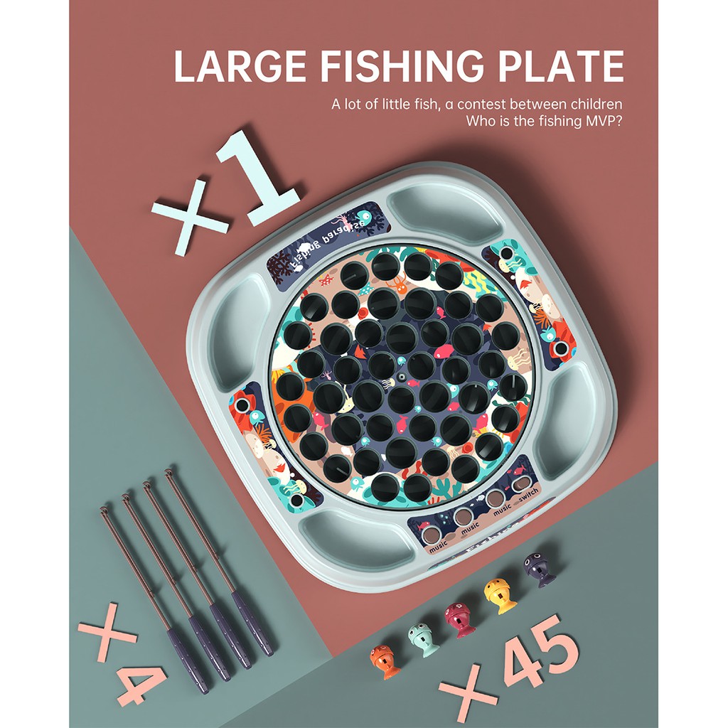 Đồ chơi câu cá cho bé phát nhạc đồ chơi thông minh giúp bé rèn luyện sự khéo léo và linh hoạt