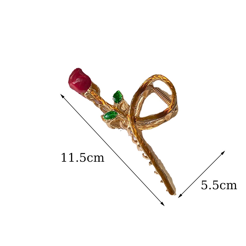 Kẹp Tóc Kim Loại Hình Hoa Hồng Thời Trang Cho Nữ