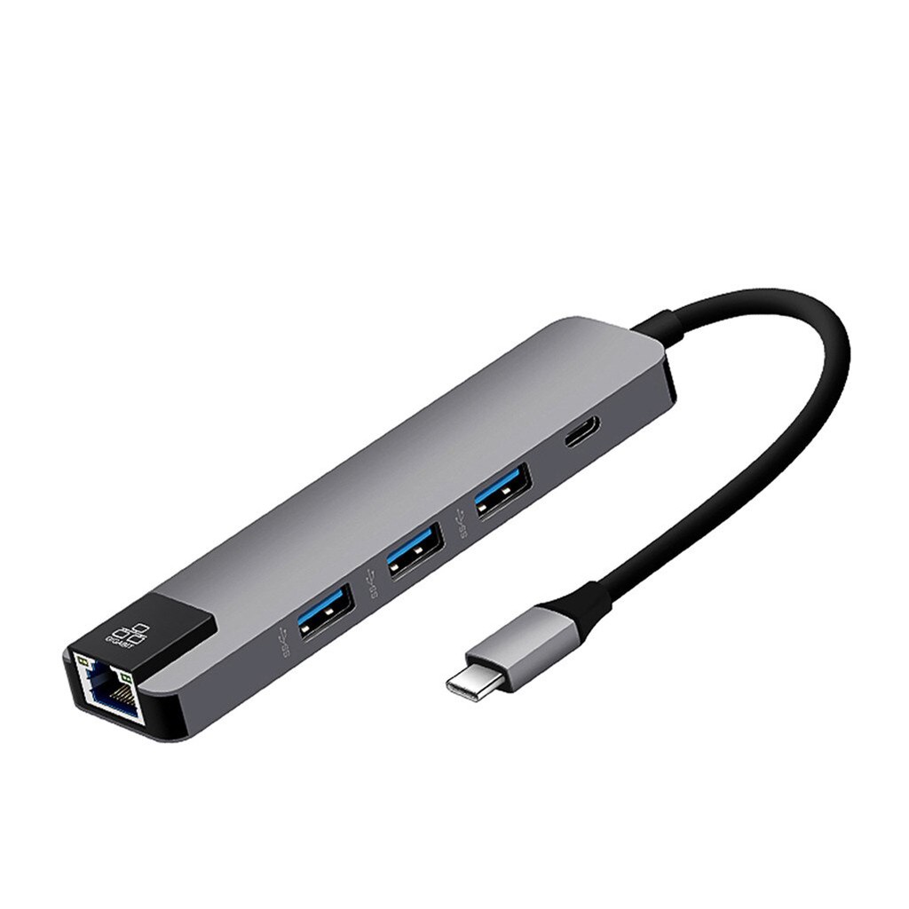 &quot;Hub USB Type C 5 in 3 x USB 3.0 / USB Type C / RJ45 - MÀU NGẪU NHIÊN (F2) - Bảo Hành 1 Tháng&quot;