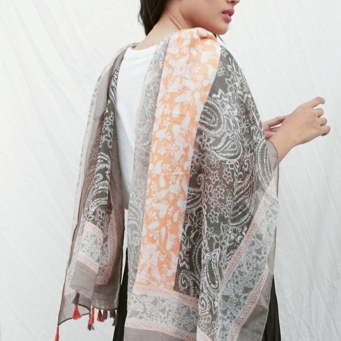 Laksmi Khăn Quàng Cổ Polyester 90180 Màu Nâu-Nâu Cao Cấp