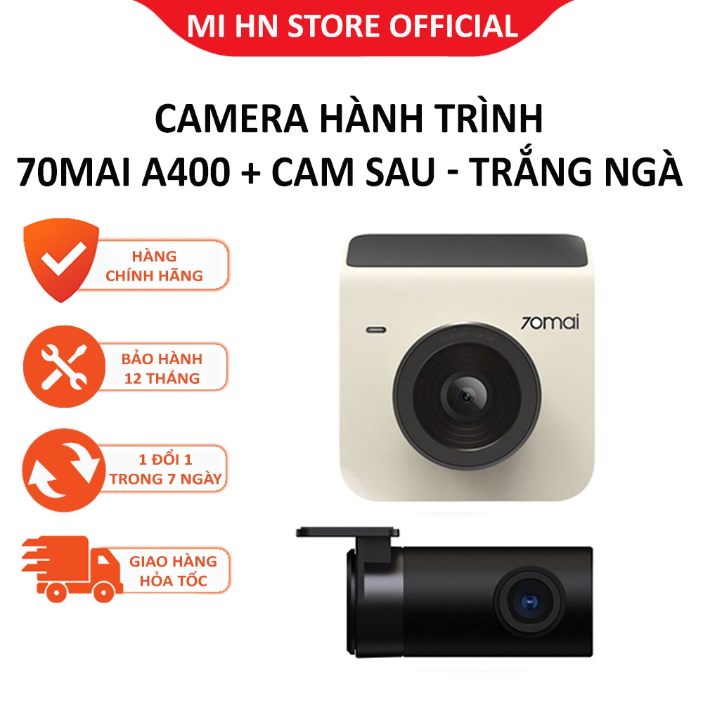 Camera hành trình ô tô Xiaomi 70mai Dash Cam A400 + Cam sau - Bảo hành 12 tháng - Shop Mi HN Offical Store