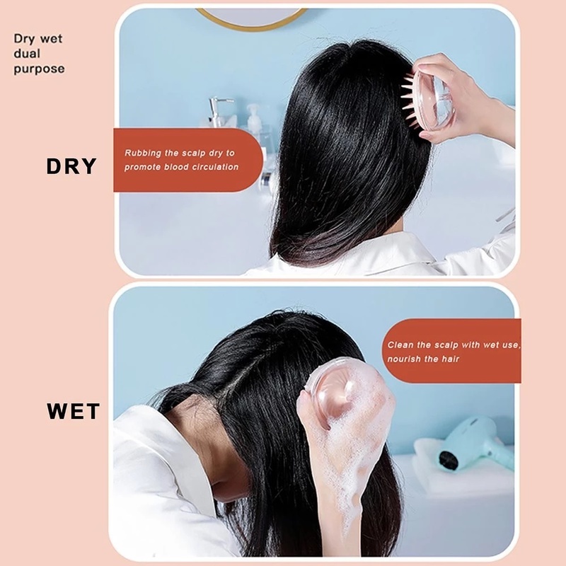 Bàn Chải Silicone Massage Da Đầu Hình Sứa Sáng Tạo