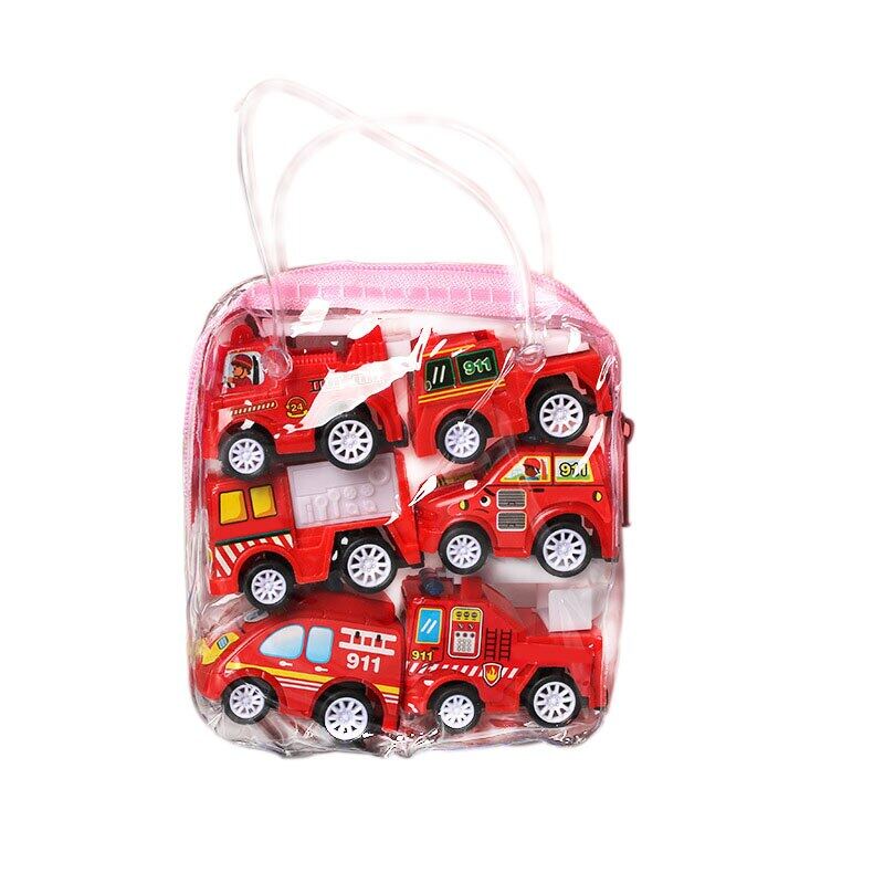 Set 6 Mô hình xe đồ chơi xe cứu hỏa cho bé chất liệu nhựa an toàn, đẹp, sắc sảo