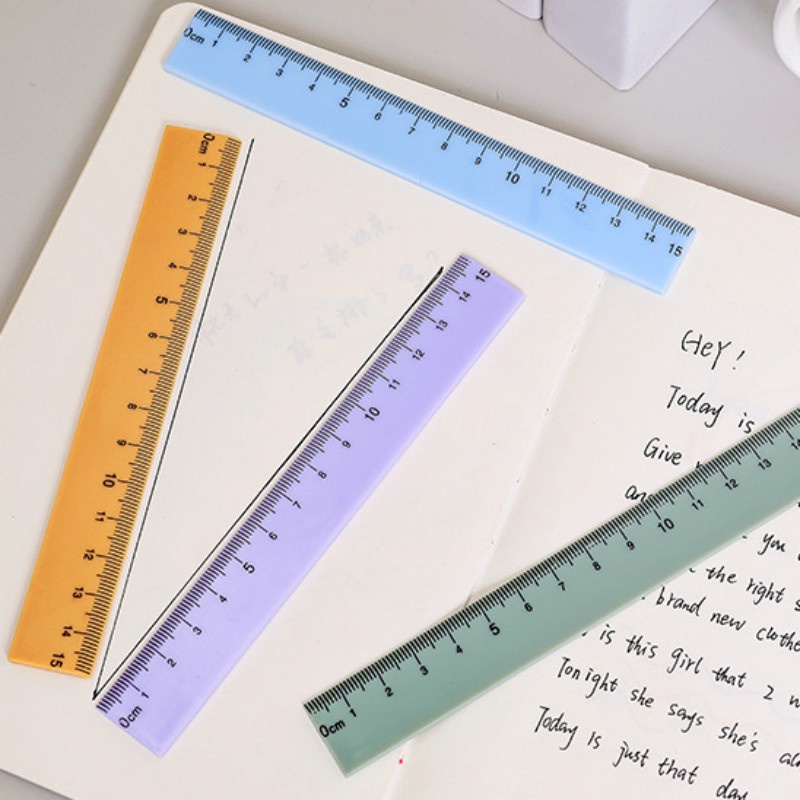 Thước Đo Màu Sắc Đơn Giản 15cm Dành Cho Học Sinh