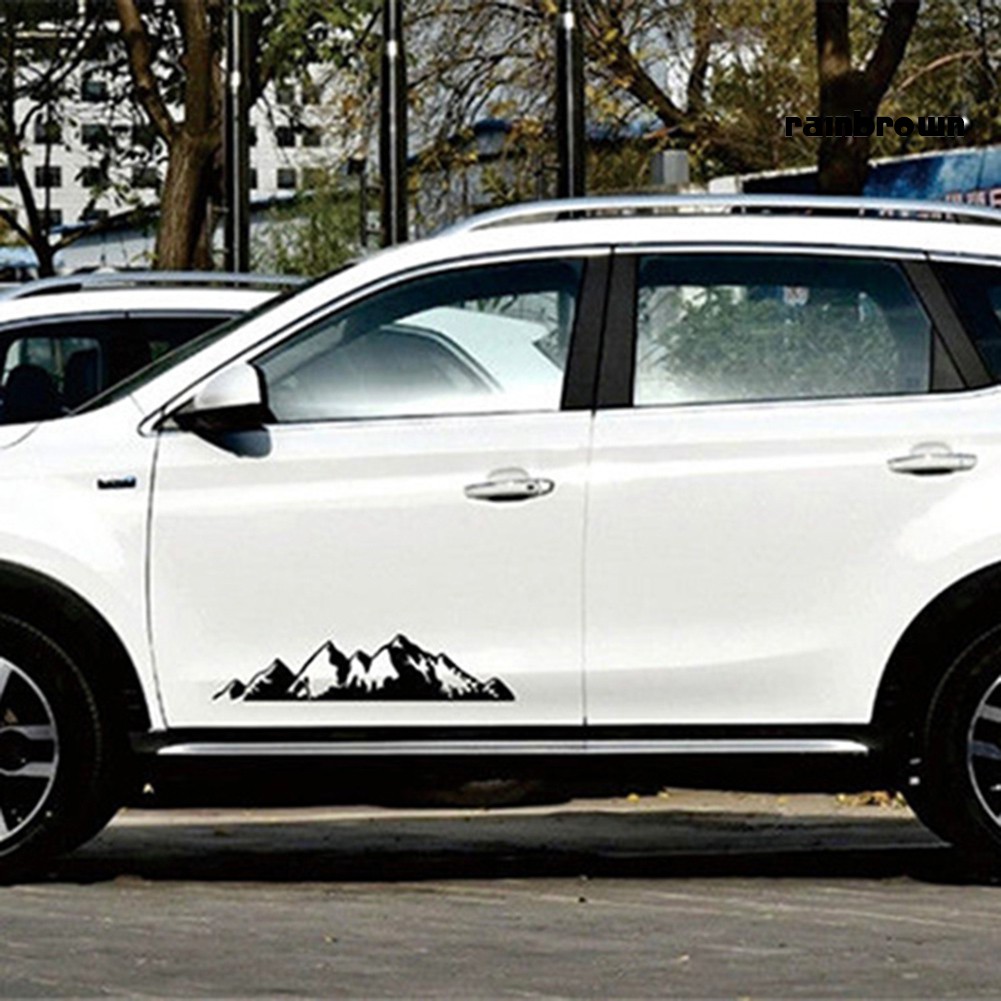 Set đề can PVC dán hai bên cửa xe hơi xe tải trang trí tạo kiểu hình ngọn núi