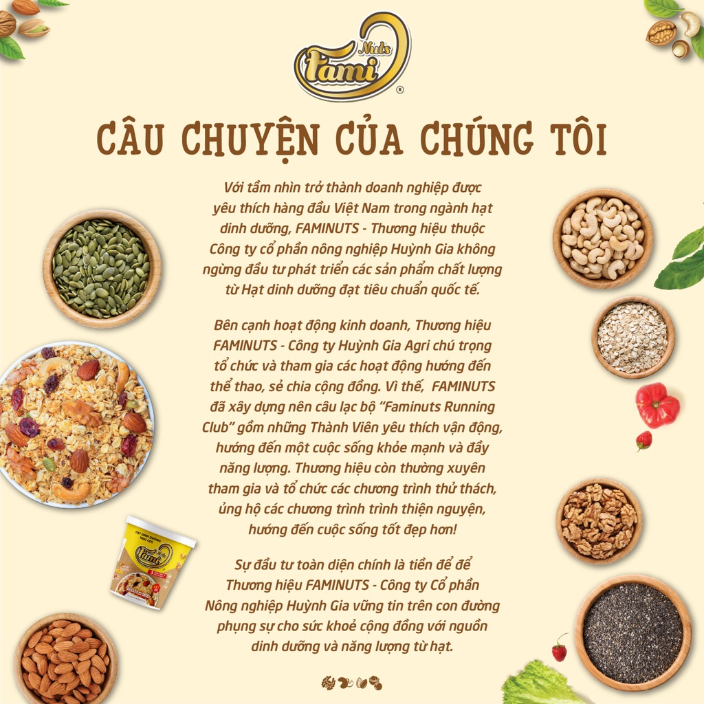 Thanh Hạt Năng Lượng FAMINUTS Nutsbar Energy Hộp 160g - Thực Phẩm Tiếp Năng Lượng Lành Mạnh