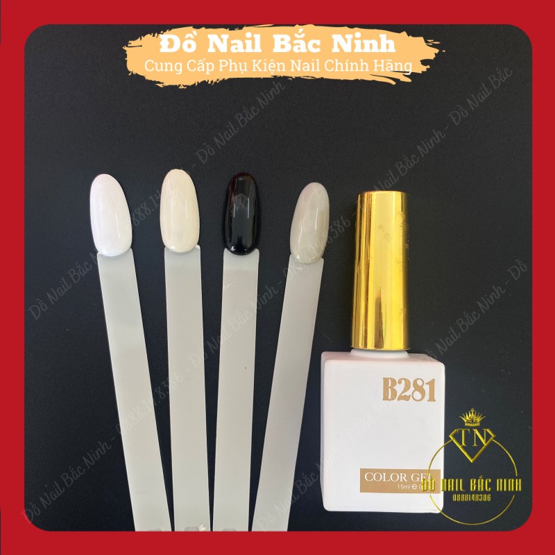 Sơn Gel Đen, Trắng, Trắng Đục , Nước Gạo B281 Chính Hãng Chai 15ml