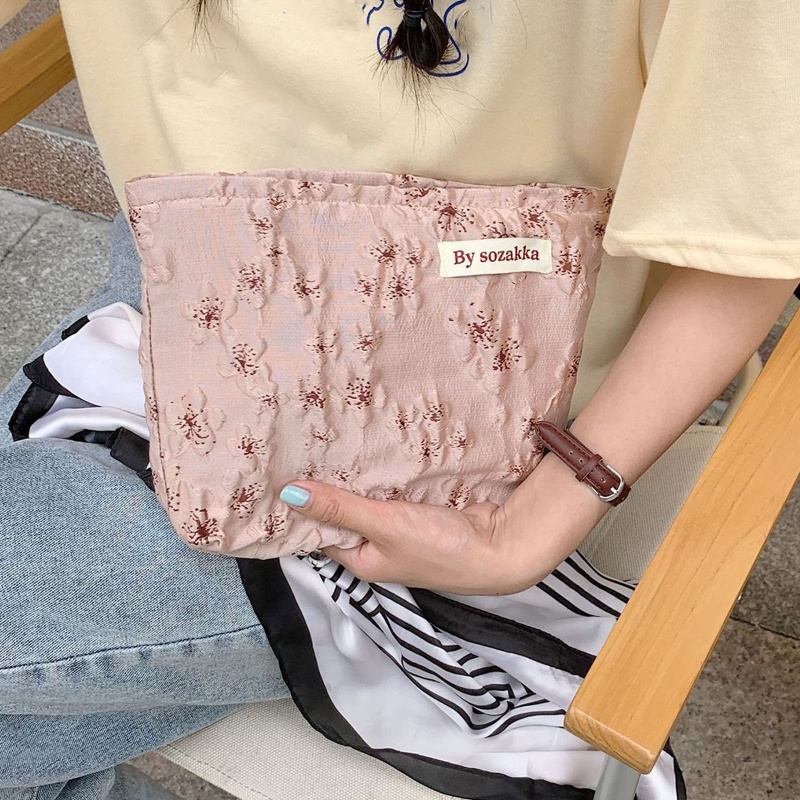 Túi Đựng Đồ Trang Điểm Đa Năng Phong Cách Retro Cho Nữ