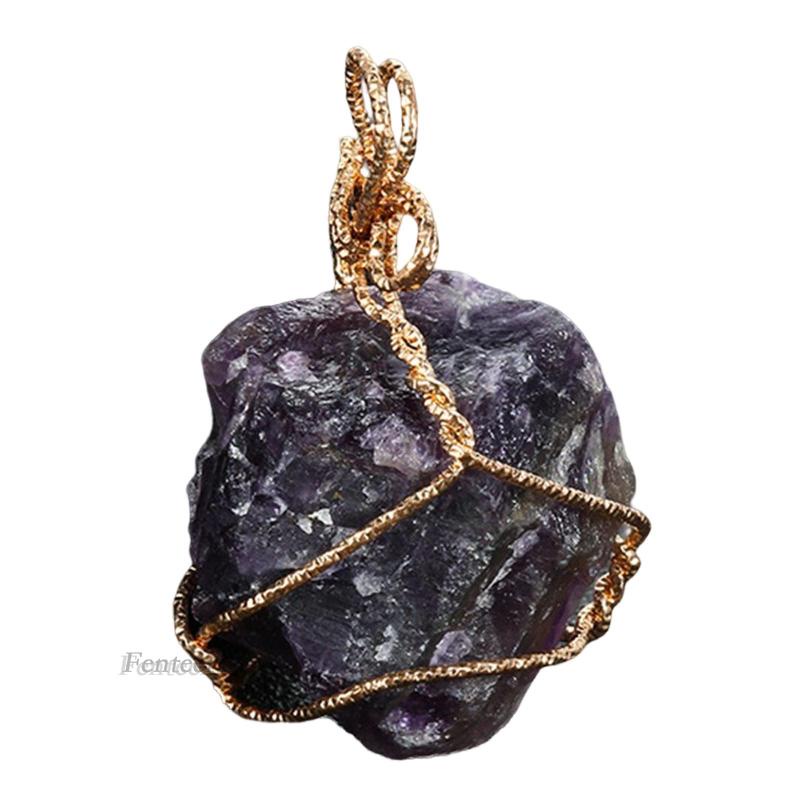 [Fenteer1] Mặt Dây Chuyền Đá Pha Lê Tự Nhiên Cho Nữ