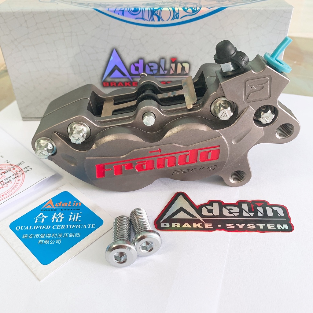 CHÍNH HÃNG 100% - BẢO HÀNH HÃNG ❌ HEO_DẦU_MOD FRANDO 4PISTON đối xứng (Màu Xám)