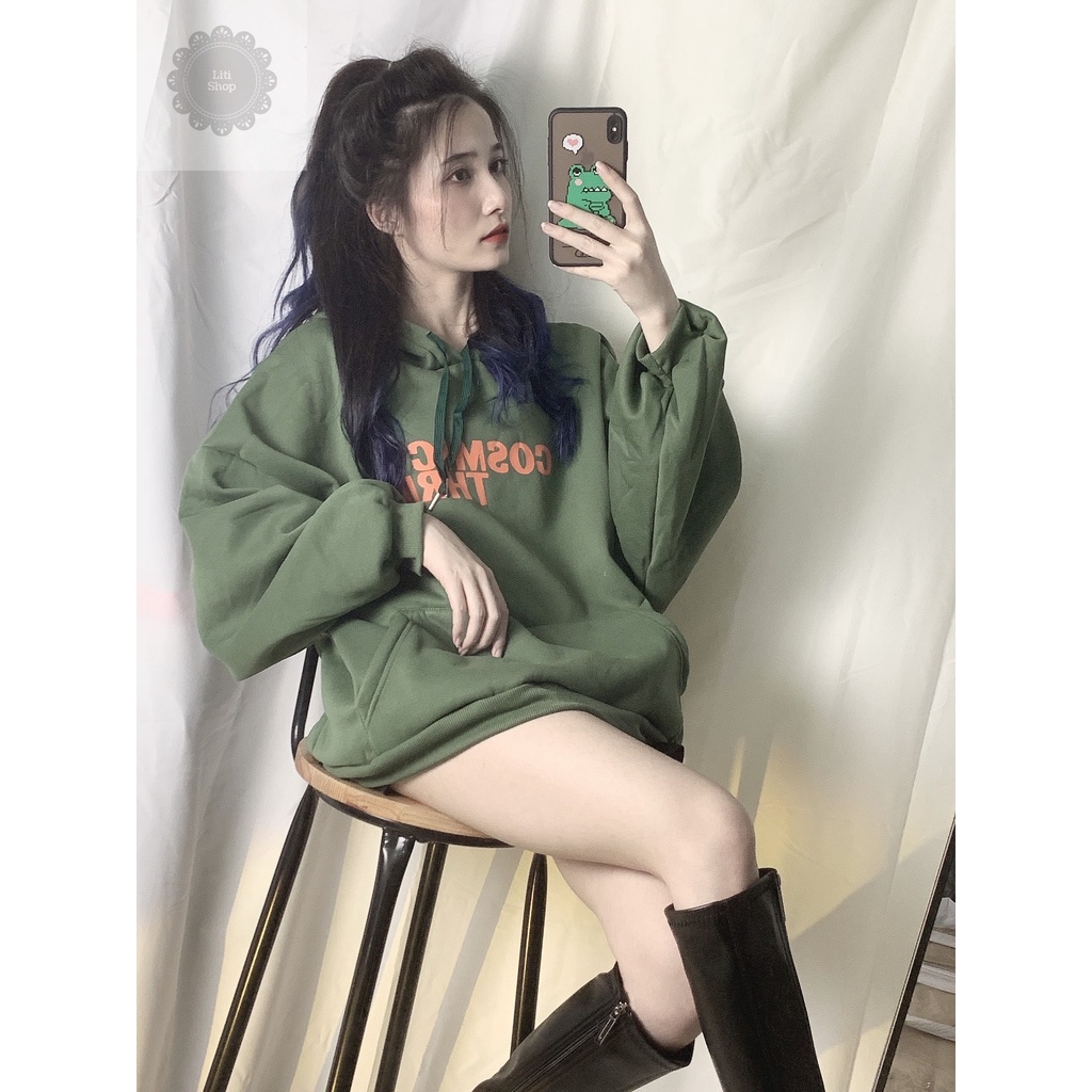 [CÓ BIGSIZE] Áo Hoodie Cosmic Nỉ Bông Ulzzang Dáng Rộng Cho Nữ - Liti shop