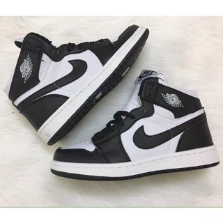 [Siêu Rẻ]  Giày Thể Thao Jordan Panda cao cổ đen trắng full box bill