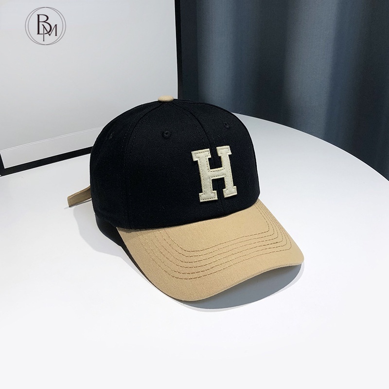 Mũ lưỡi trai BANMA thêu chữ H 2022 thời trang Hàn Quốc cá tính cho nam và nữ tùy chọn màu sắc