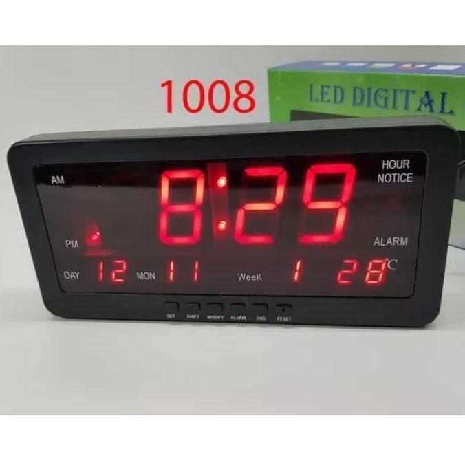 Đồng Hồ Treo Tường Kỹ Thuật Số 1008 Bàn Màu Đỏ