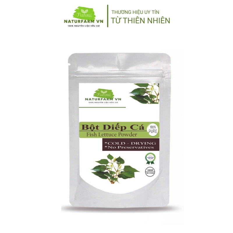 Bột Diếp Cá sấy lạnh nguyên chất organic 300gr - Handmade