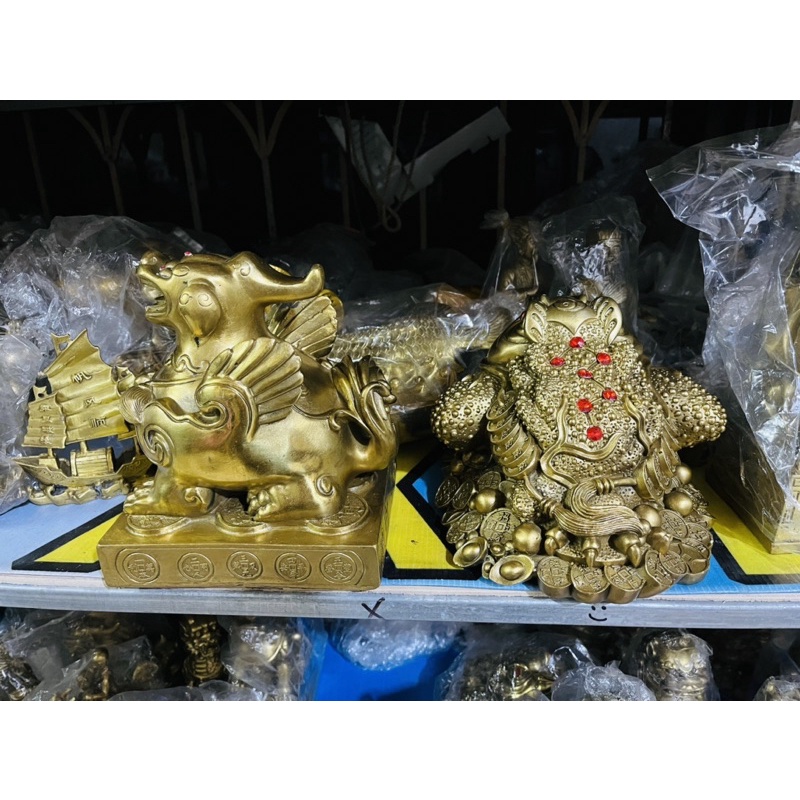 Cặp cóc thiềm thừ tỳ hưu cỡ lớn vật phẩm phong thuỷ tài lộc bằng đồng