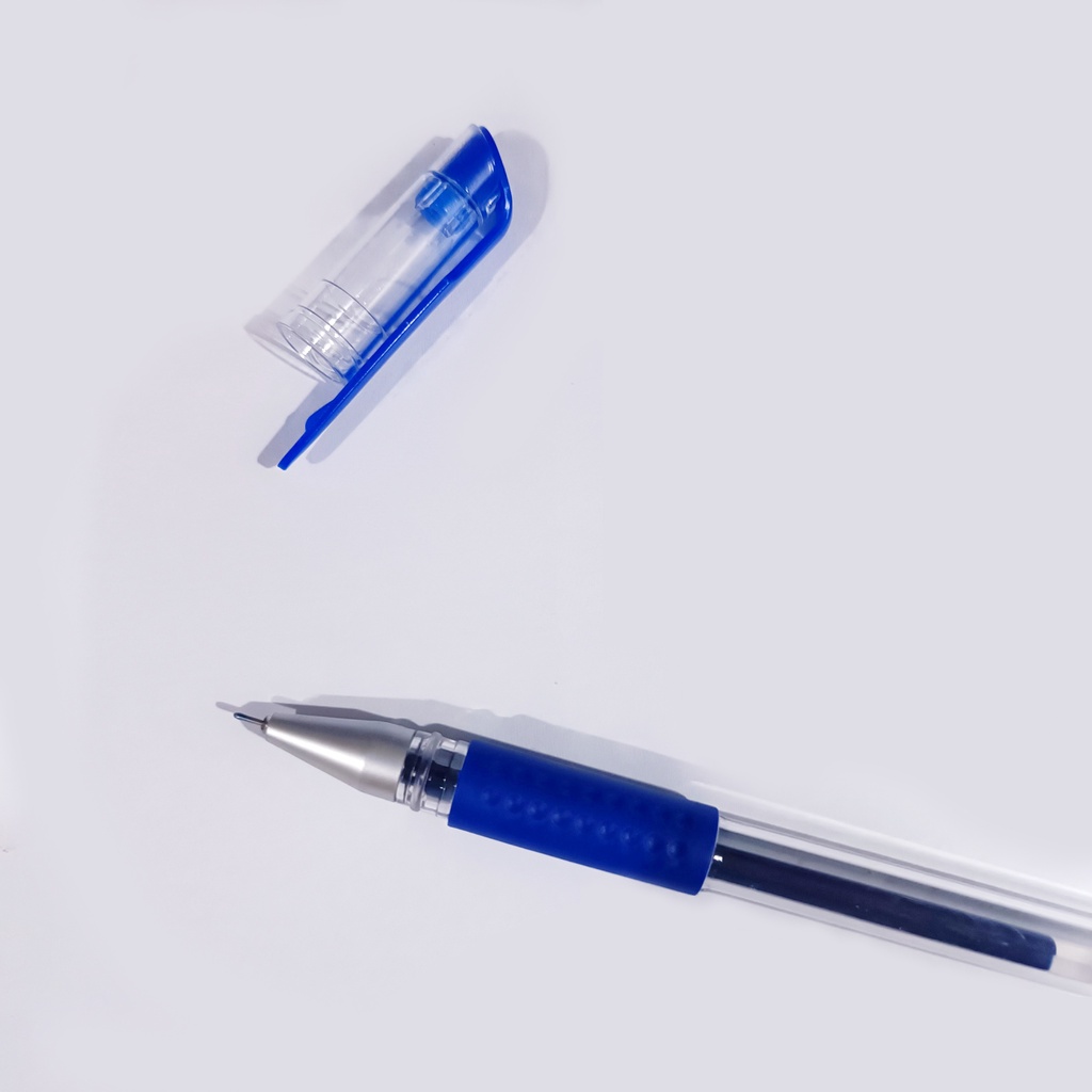 Combo 10 chiếc Bút bi gel 0.5mm xanh cao cấp mực đều nét, viết êm