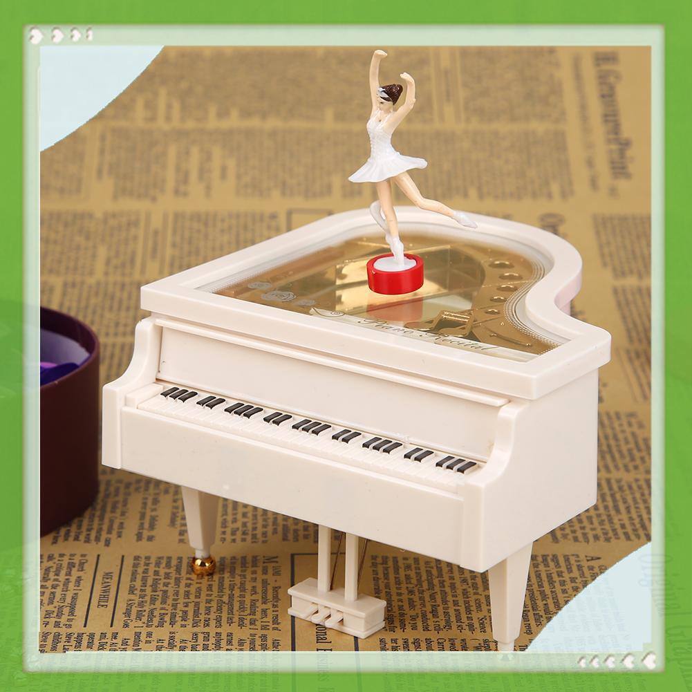 Hộp nhạc lên dây cót kiểu mô hình đàn piano phong cách cổ điển lãng mạn làm quà đám cưới sinh nhật trang trí nhà cửa