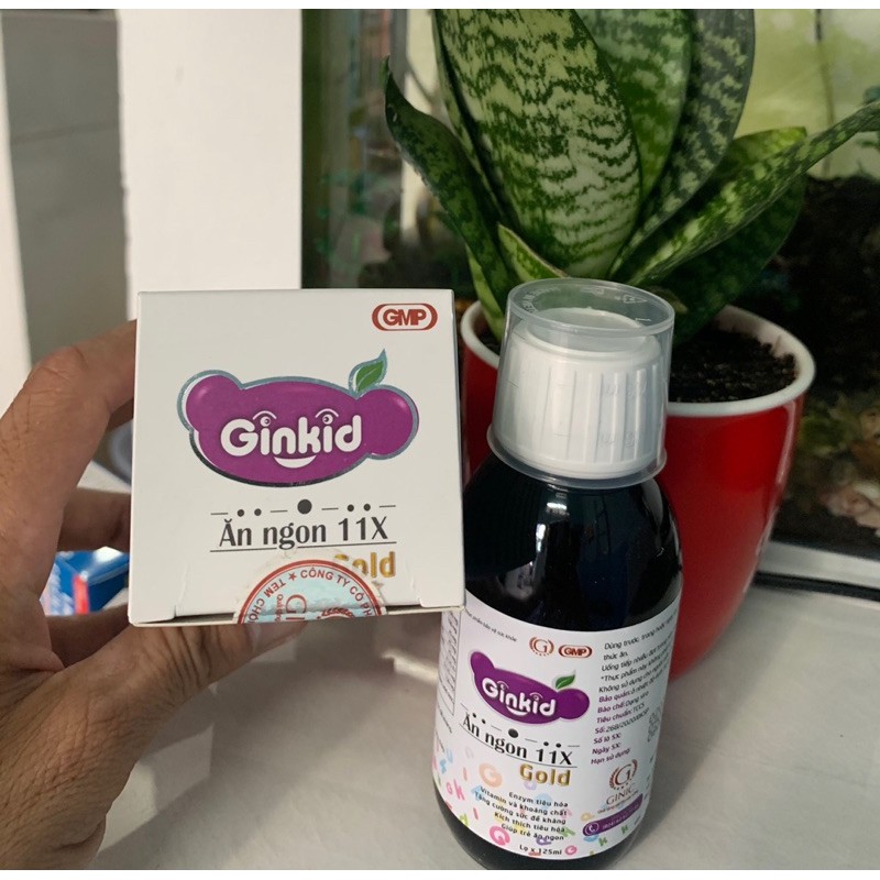 Ginkid Ăn ngon 11X cải thiện chức năng tiêu hóa cho trẻ hết biếng ăn lọ 125ml