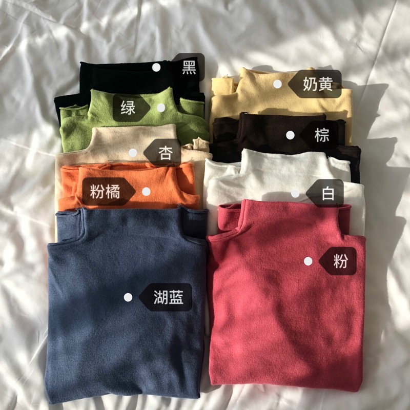 Áo Len Tay Dài Cổ Tròn Màu Trơn Phong Cách Hàn Quốc | BigBuy360 - bigbuy360.vn