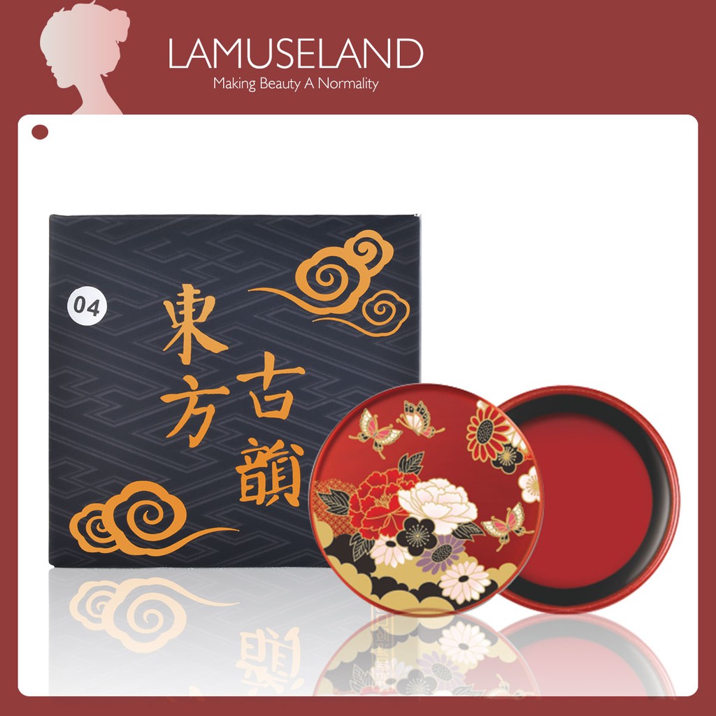 Son môi LAMUSELAND trang trí phong cách Trung Quốc 6 màu tùy chọn không thấm nước 2g L2201
