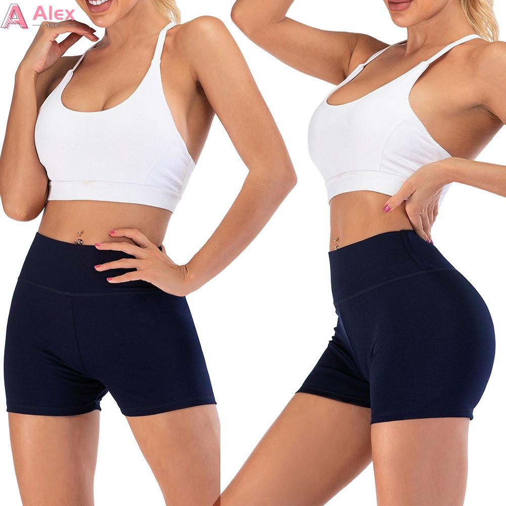 (Hàng Mới Về) Quần Short Tập Thể Thao Lưng Cao Thoáng Khí Gợi Cảm Cho Nữ