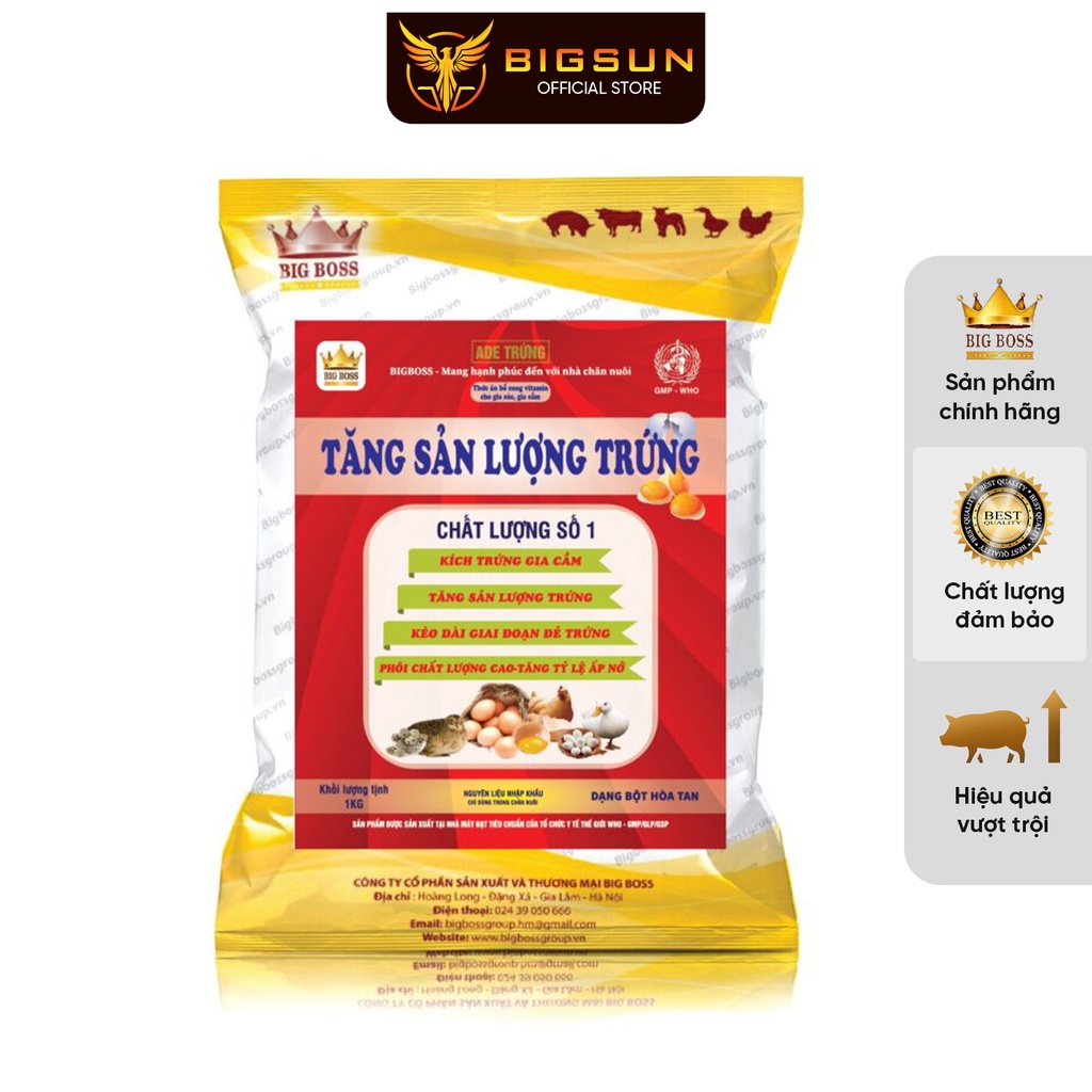 Tăng sản lượng trứng, bổ sung vitamin và dưỡng chất, tăng khả năng đẻ trứng và chất lượng trứng gói 1kg