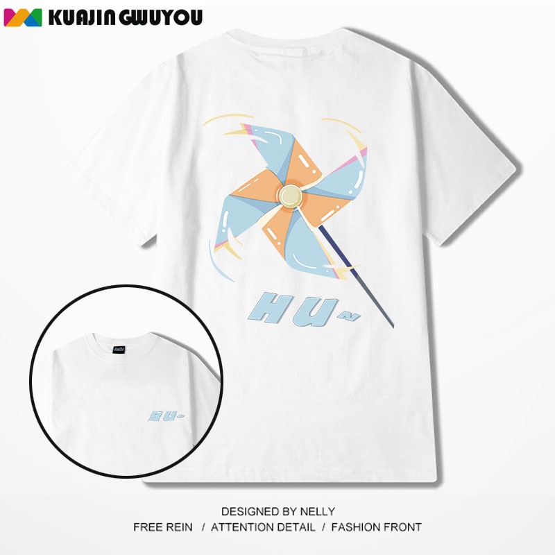 Áo Thun Tay Lỡ Cổ Tròn Dáng Rộng In Họa Tiết Đơn Giản Thời Trang Mùa Hè Size M-8XL