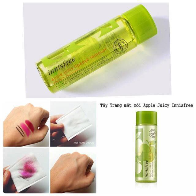 Tẩy Trang Mắt Môi Táo Xanh INNISFREE Apple Seed Lip &amp; Eye Remover