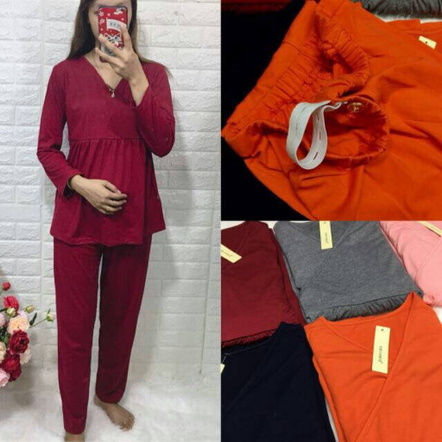 Bộ đồ bầu thời trang mặc nhà SBAE09 Mặc được sau sinh