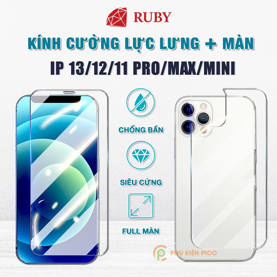 Kính cường lực lưng Iphone 12 / Iphone 13 Pro Max độ cứng 9H trong suốt - Dán lưng Iphone 12 Series / Iphone 13 Series